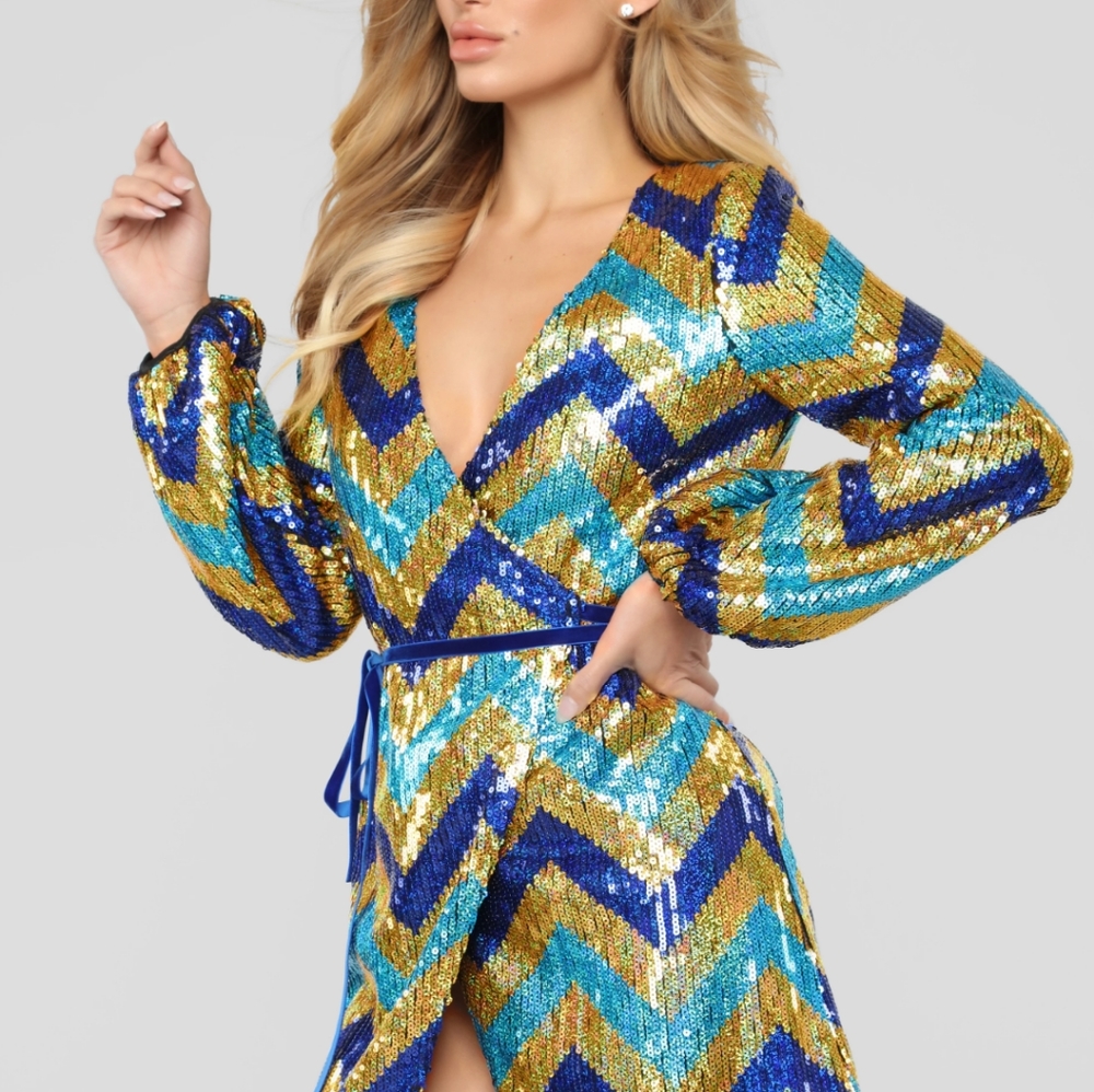 Uptown sequin dress from fashion nova